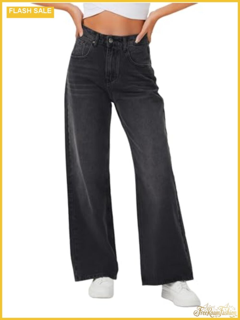 High Waisted Baggy Wide Leg Jeans for Women Trendy Y2K Loose Denim Pants